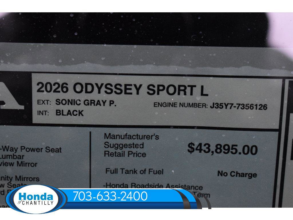 New 2026 Honda Odyssey Sport-L image 39