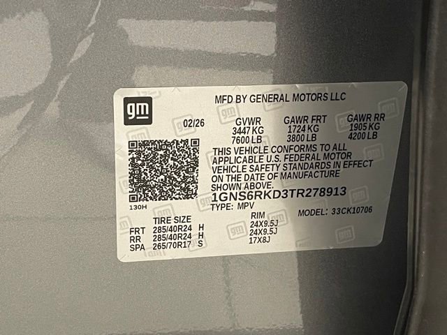 New 2026 Chevrolet Tahoe RST w/ RST Capability Package image 25