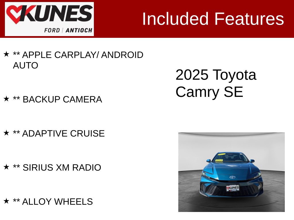 Used 2025 Toyota Camry SE FWD image 3