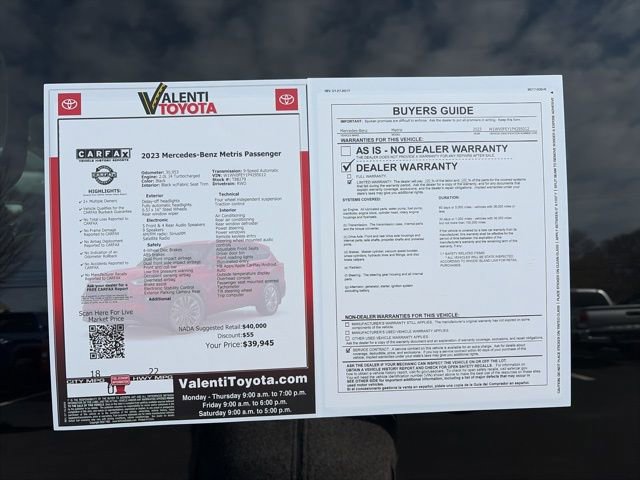Used 2023 Mercedes-Benz Metris Passenger image 33