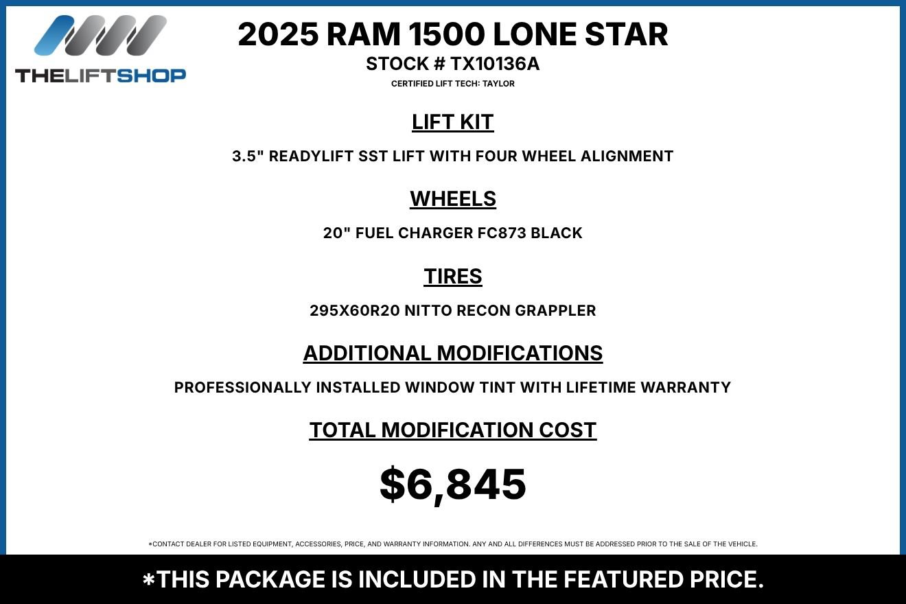 Used 2025 RAM 1500 Lone Star RWD image 2