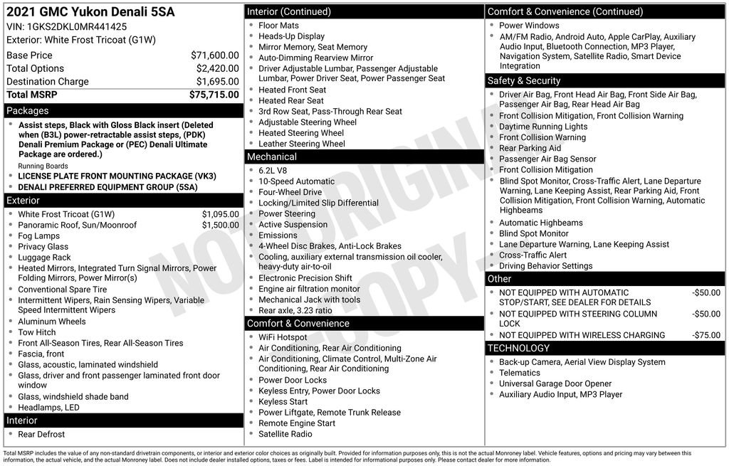 Used 2021 GMC Yukon Denali image 36
