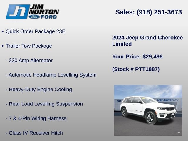 Used 2024 Jeep Grand Cherokee Limited w/ Trailer Tow Package AWD/4WD image 8