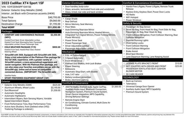 Used 2023 Cadillac XT4 Sport FWD image 36