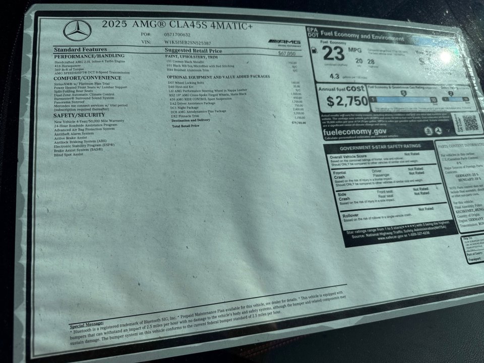 New 2025 Mercedes-Benz CLA 45 AMG 4MATIC image 33