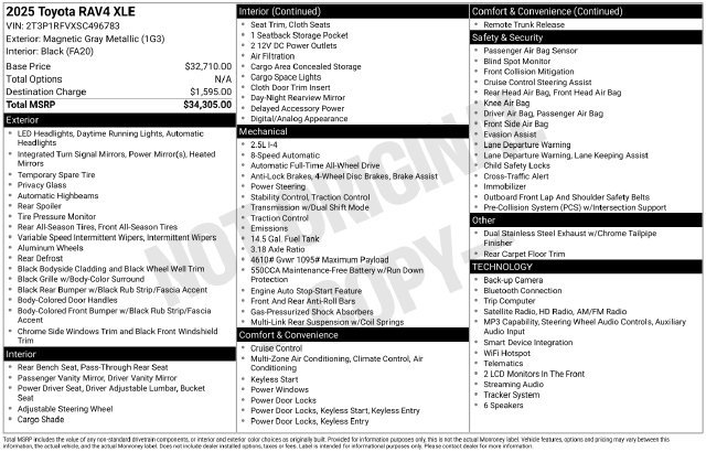 Certified 2025 Toyota RAV4 XLE AWD/4WD image 33