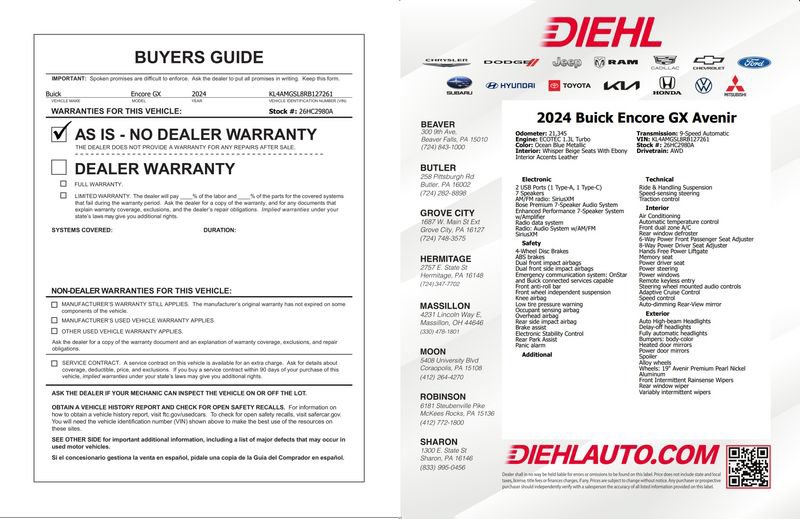 Certified 2024 Buick Encore GX Avenir AWD/4WD image 43