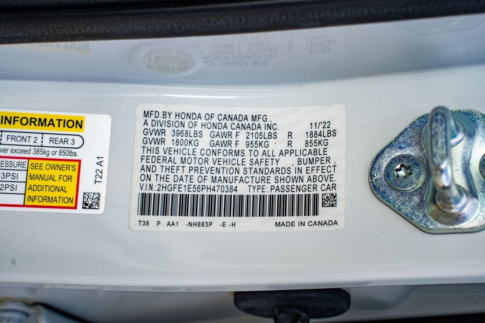 Certified 2023 Honda Civic Si image 39