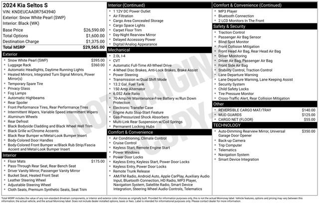 Certified 2024 Kia Seltos S image 37