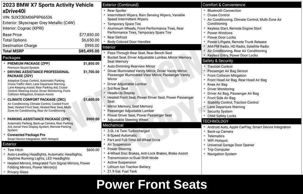 Used 2023 BMW X7 xDrive40i w/ Premium Package image 60