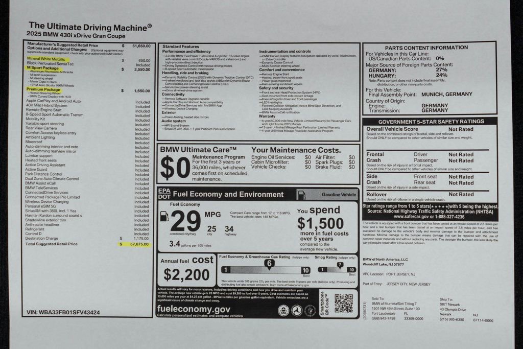 Used 2025 BMW 430i xDrive w/ M Sport Package image 54