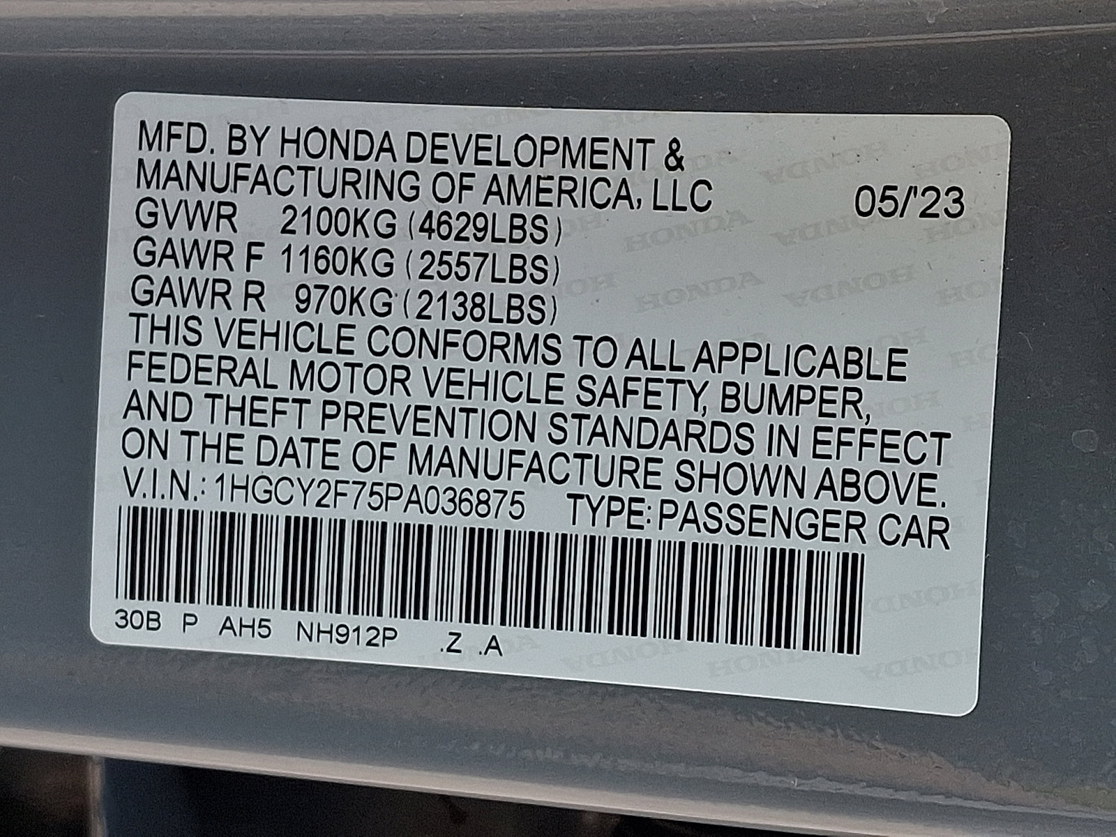 Certified 2023 Honda Accord Sport image 4