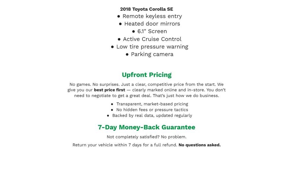 Used 2018 Toyota Corolla SE w/ SE Premium Package image 2