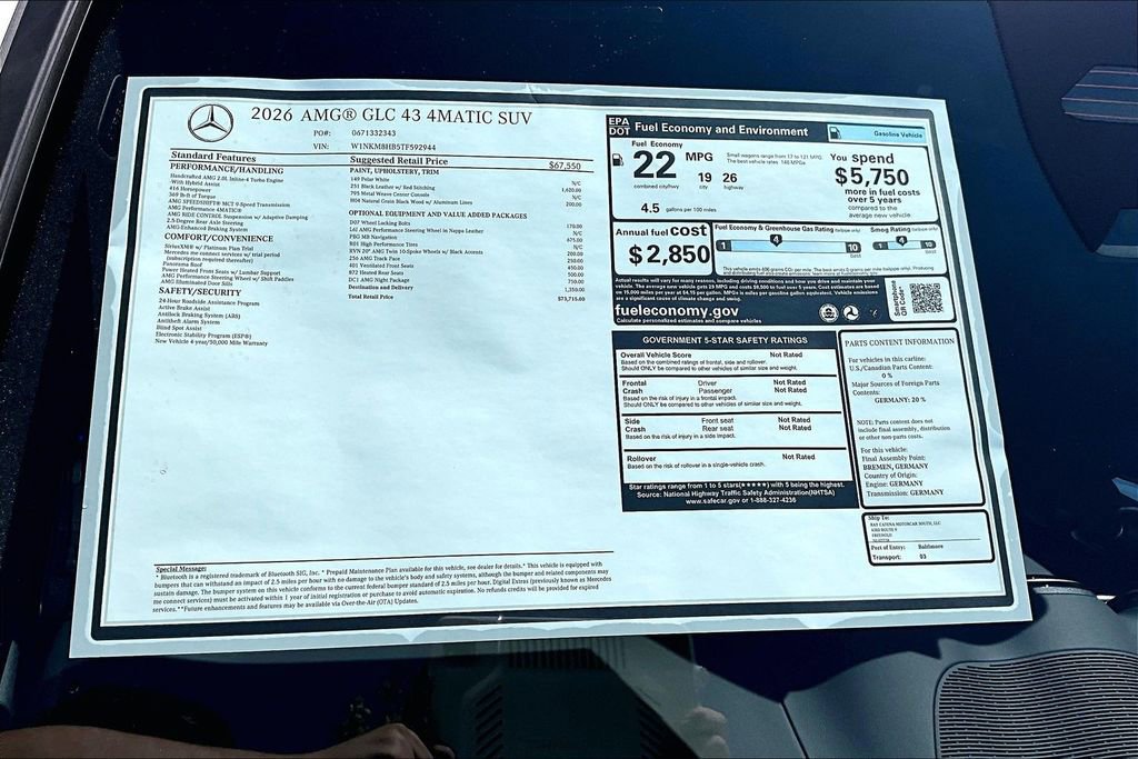 New 2026 Mercedes-Benz GLC 43 AMG 4MATIC image 14