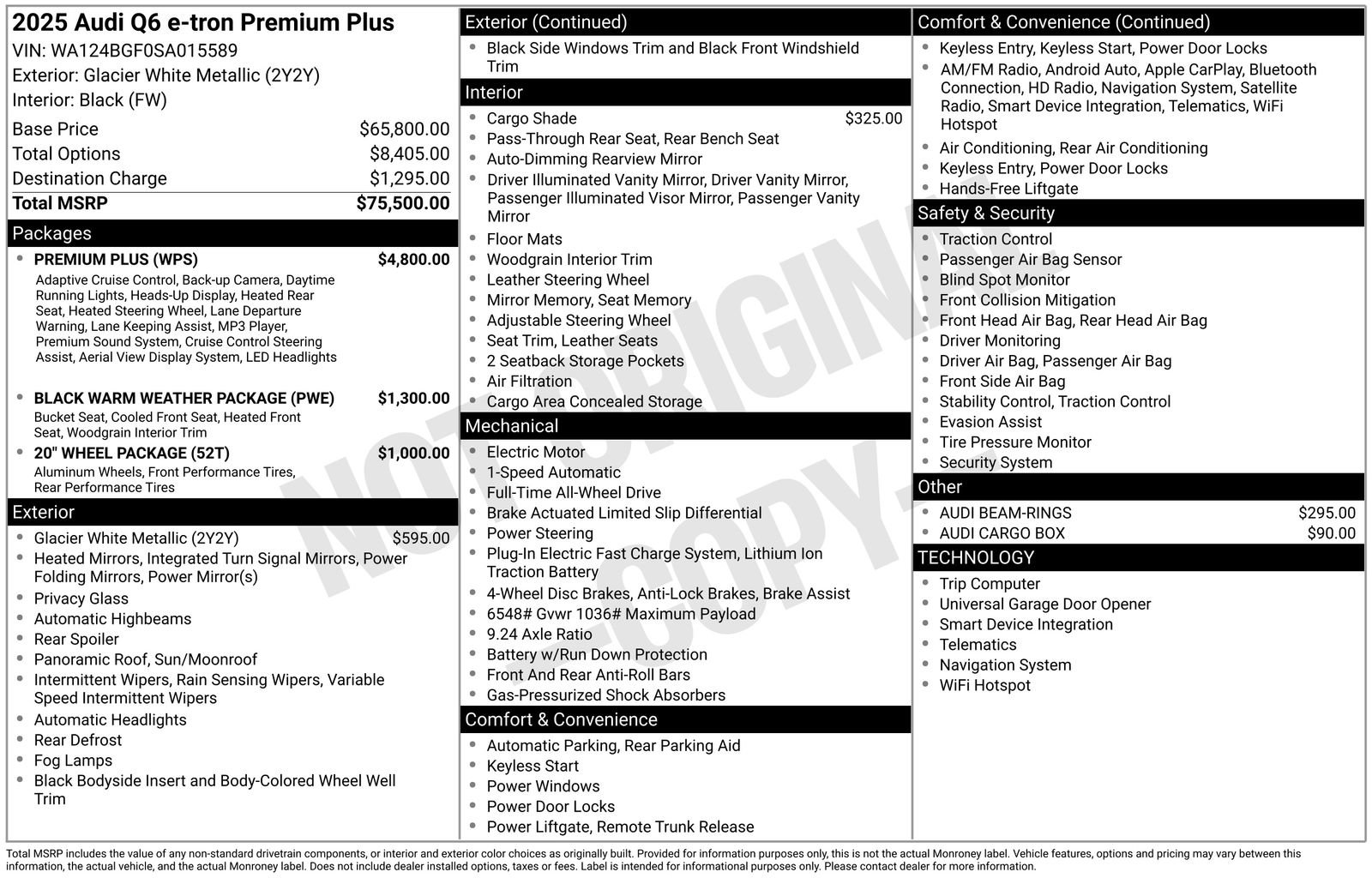 Certified 2025 Audi Q6 e-tron Premium Plus w/ Premium Plus image 33