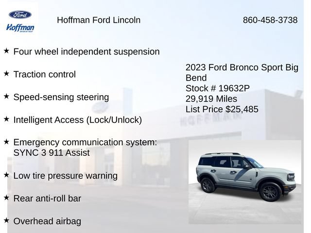 Certified 2023 Ford Bronco Sport Big Bend w/ Convenience Package AWD/4WD image 24
