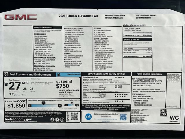 New 2026 GMC Terrain Elevation FWD image 21