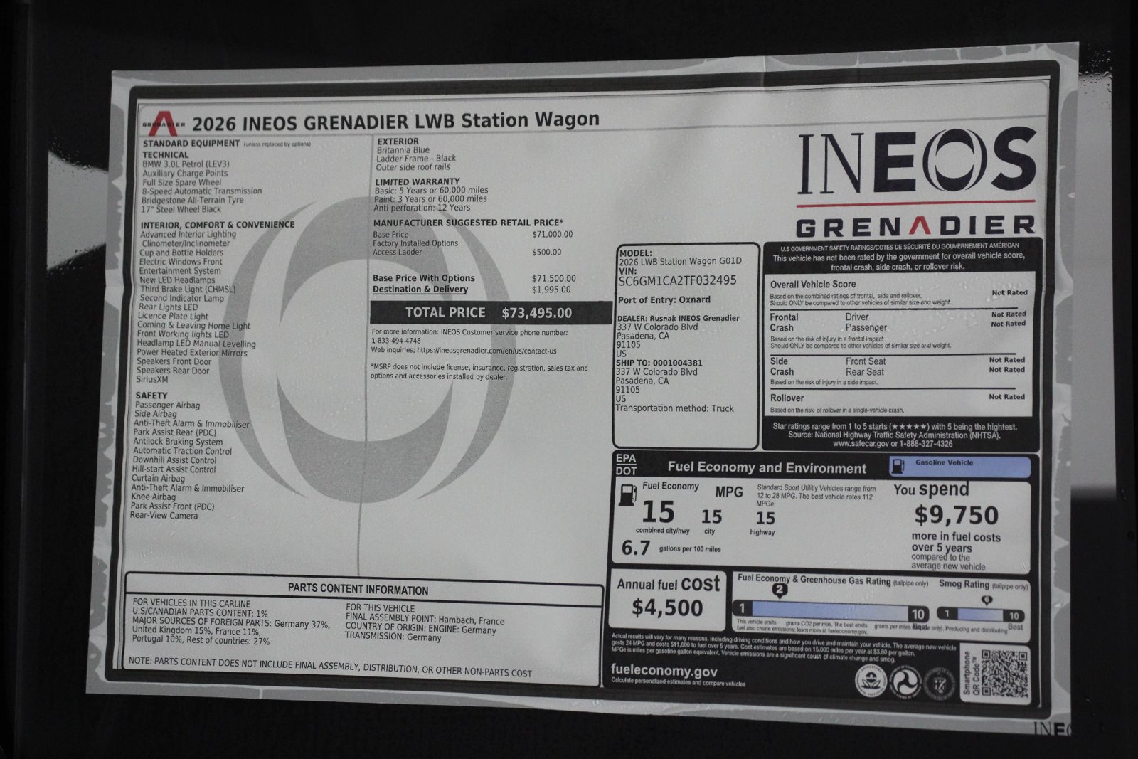 New 2026 INEOS Grenadier Station Wagon AWD/4WD image 22