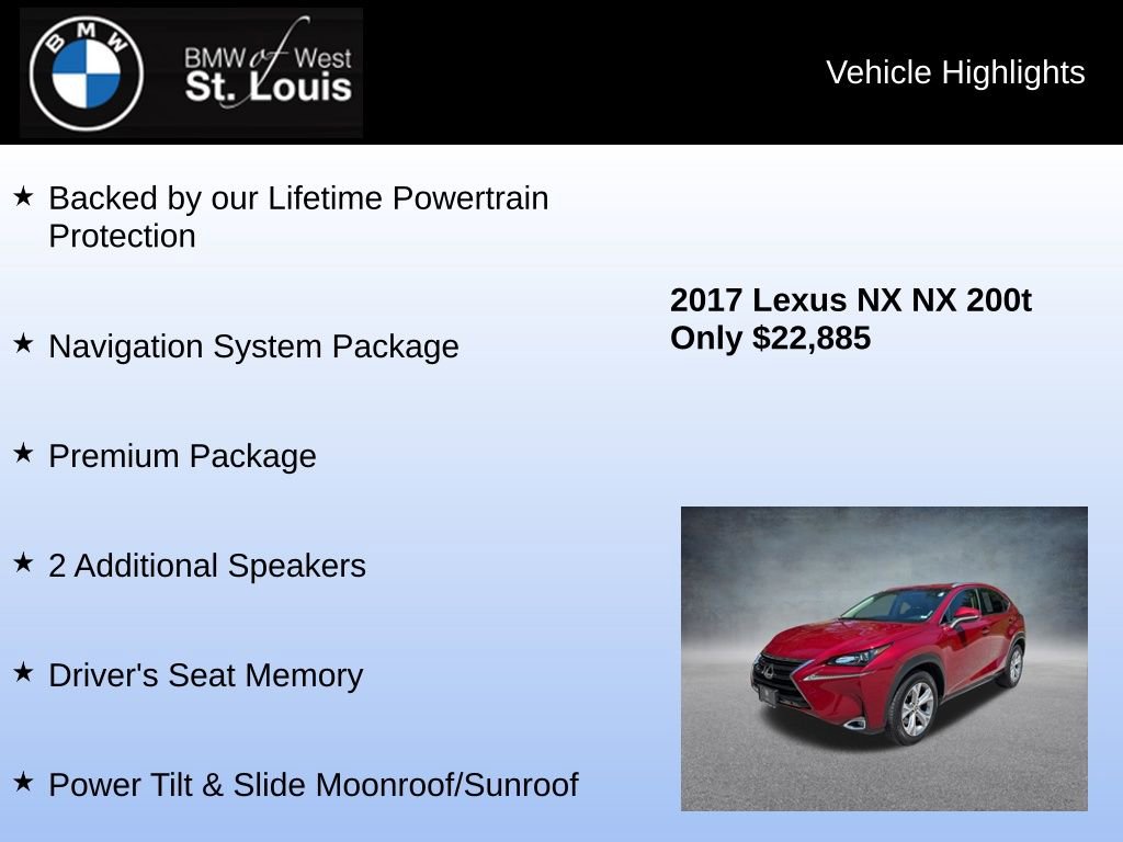 Used 2017 Lexus NX 200t AWD w/ Premium Package image 8