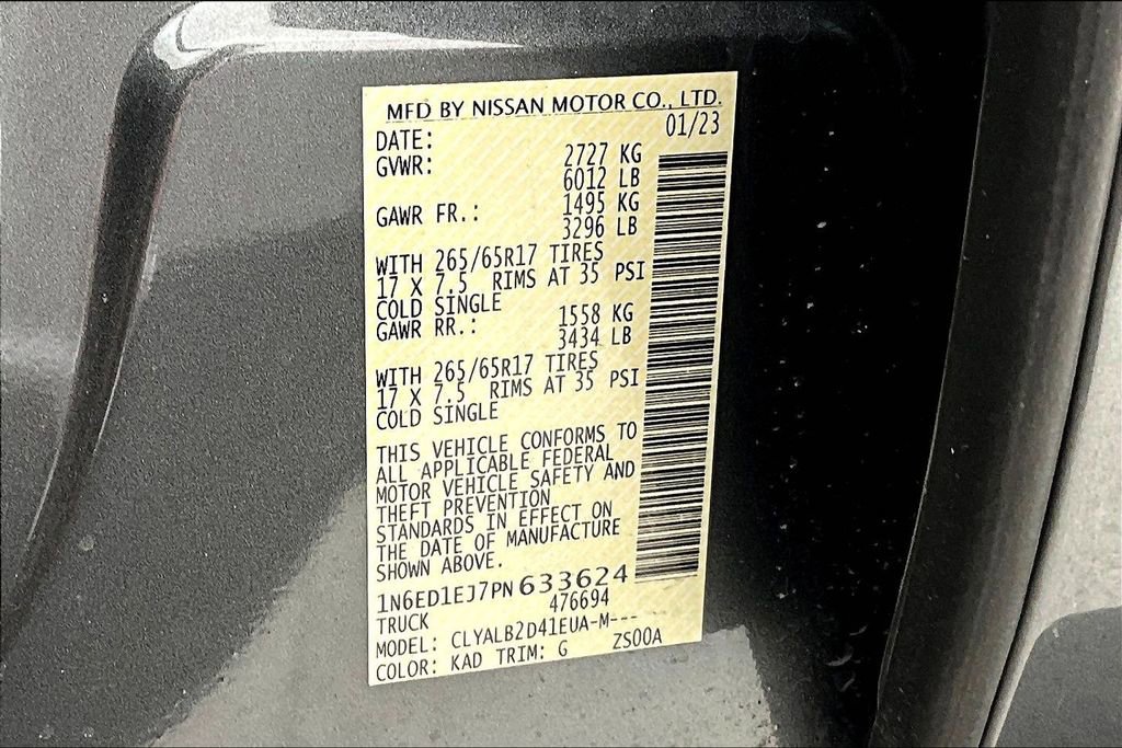 Used 2023 Nissan Frontier SV w/ Midnight Edition Package image 41