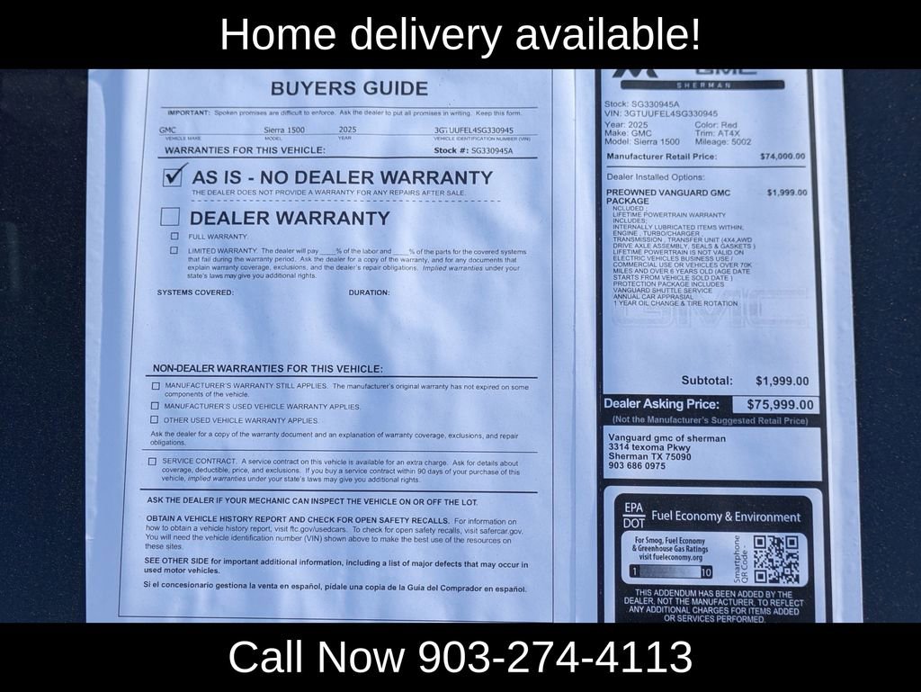 Used 2025 GMC Sierra 1500 AT4X image 46