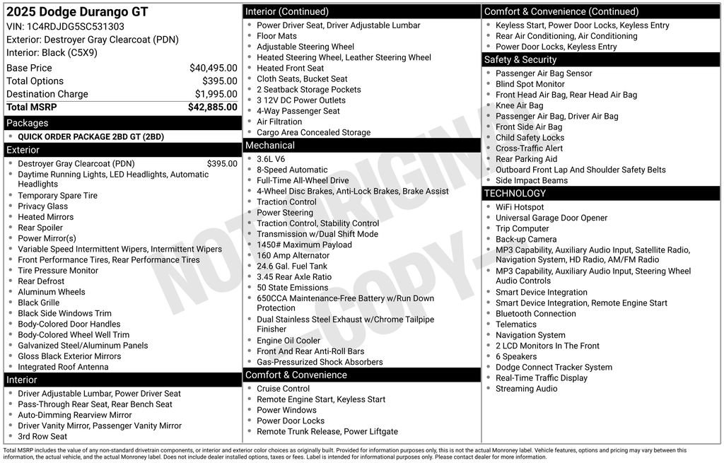Used 2025 Dodge Durango GT AWD/4WD image 5