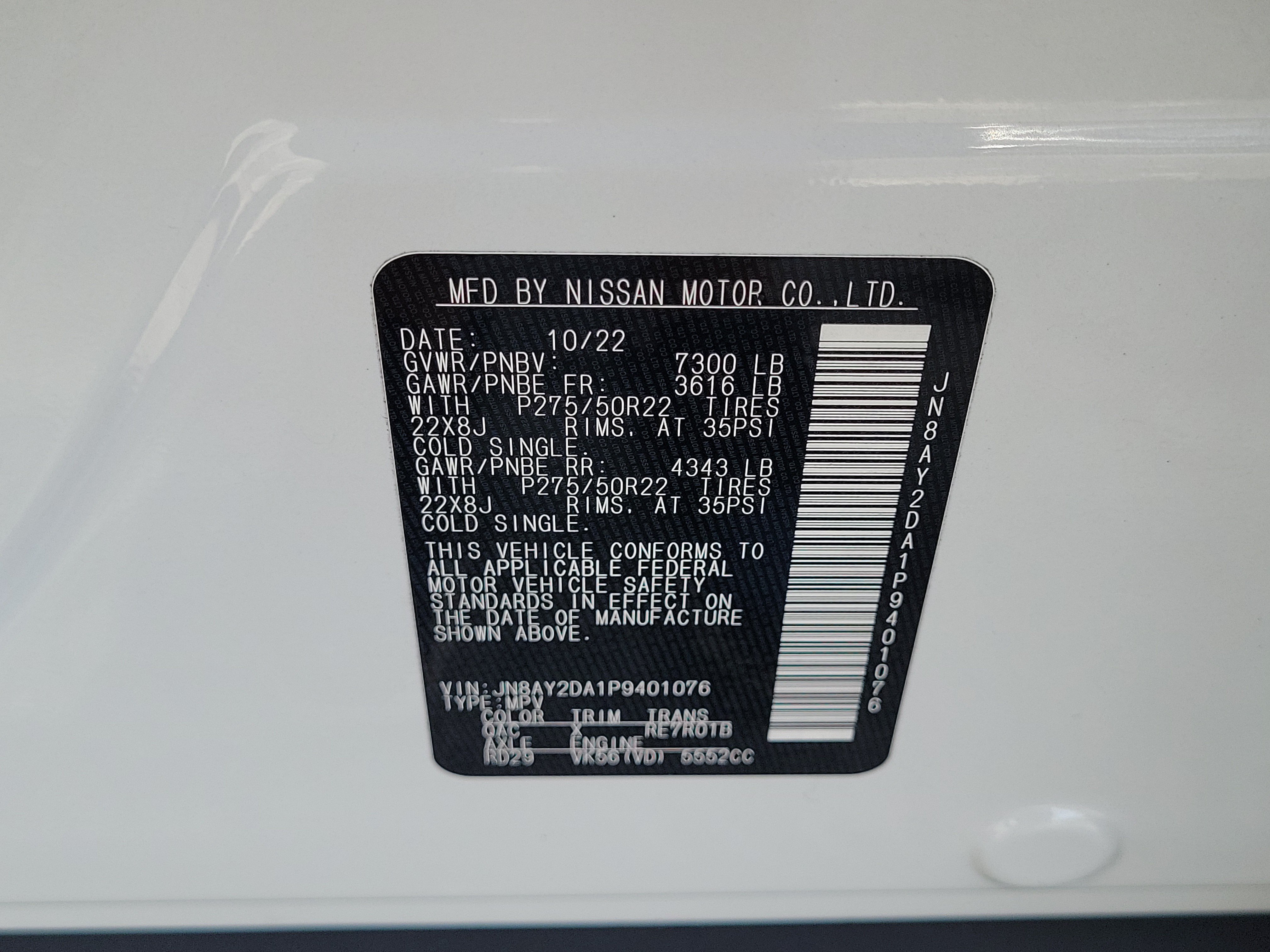 Certified 2023 Nissan Armada Platinum w/ Captain's Chairs Package RWD image 29