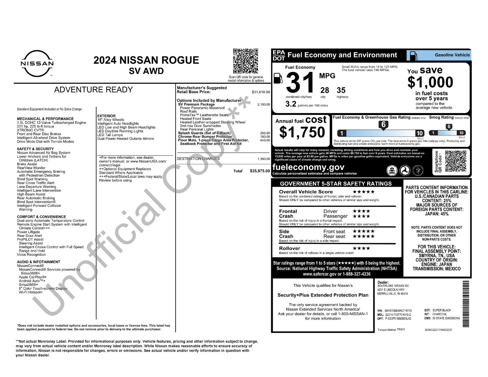 Used 2024 Nissan Rogue SV w/ SV Premium Package