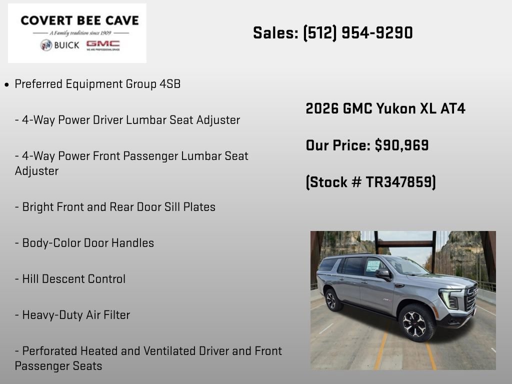 New 2026 GMC Yukon XL AT4 w/ AT4 Premium Package AWD/4WD image 6