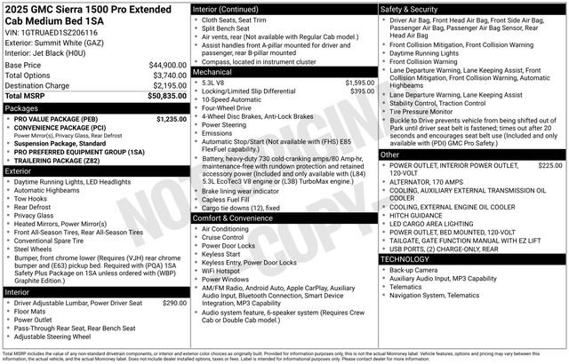 Used 2025 GMC Sierra 1500 Pro w/ Pro Value Package image 4