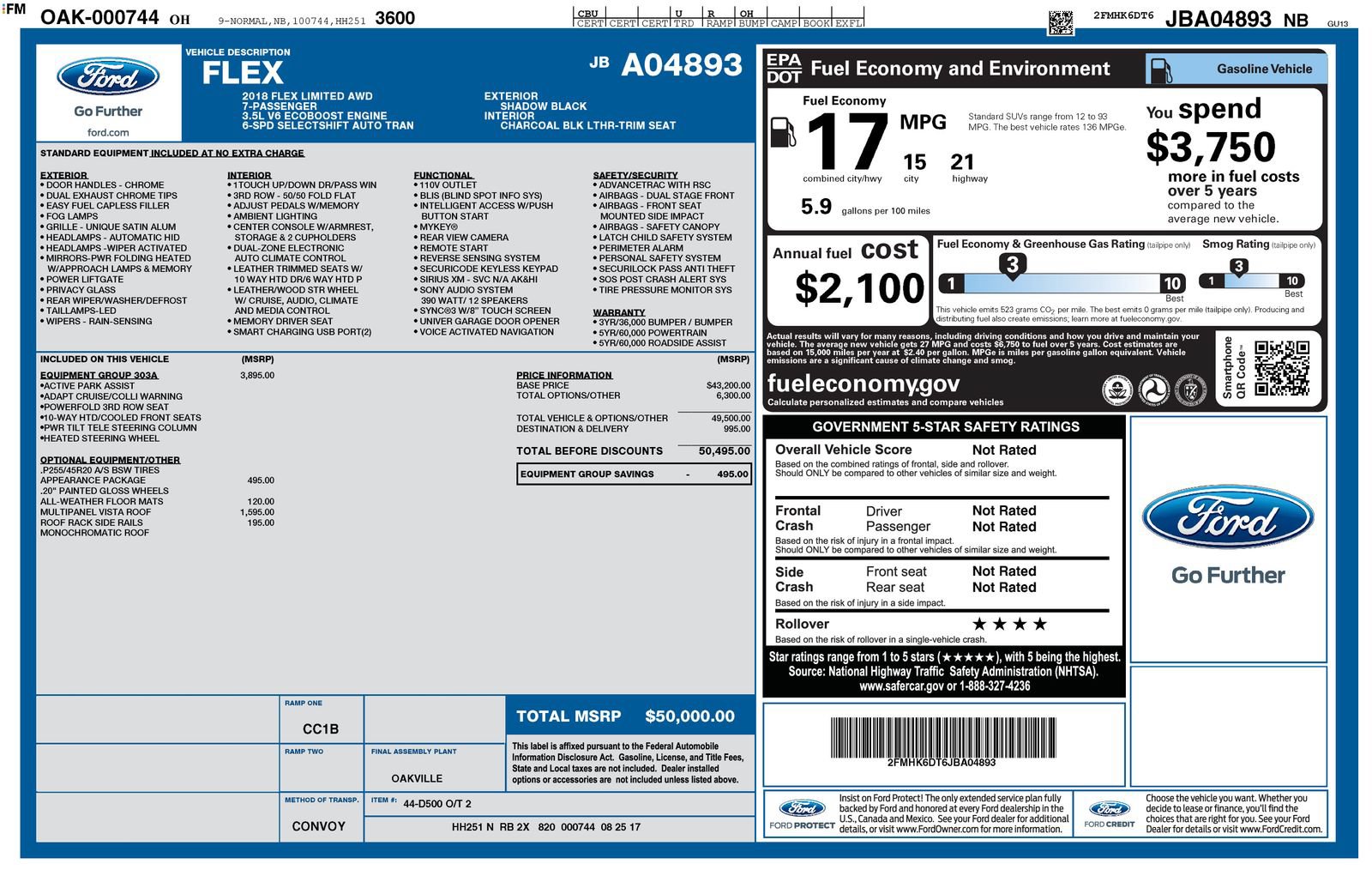 Used 2018 Ford Flex Limited w/ Equipment Group 303A AWD/4WD image 19