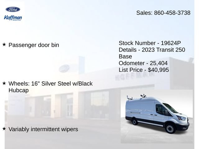 Used 2023 Ford Transit 250 148 High Roof Extended w/ Load Area Protection Package RWD image 25