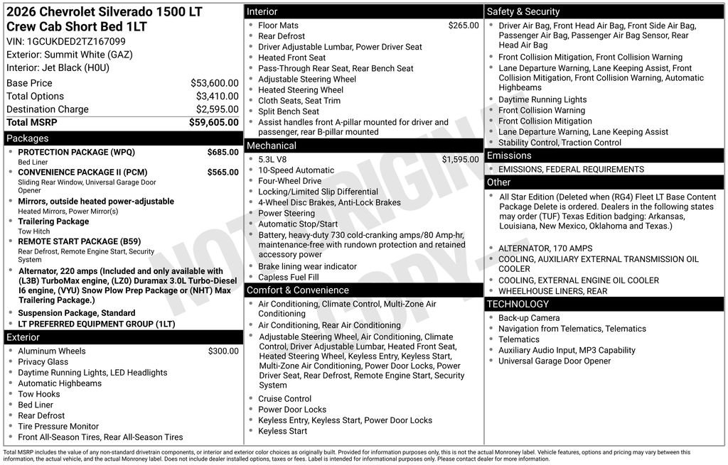 New 2026 Chevrolet Silverado 1500 LT w/ Protection Package image 26