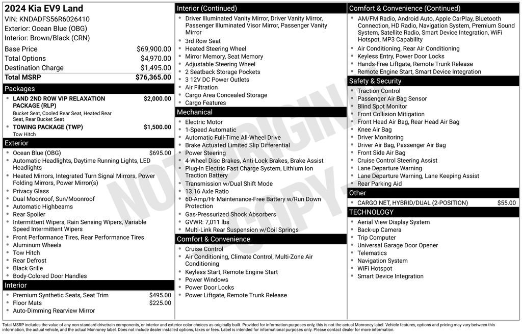 Certified 2024 Kia EV9 Land AWD/4WD image 38