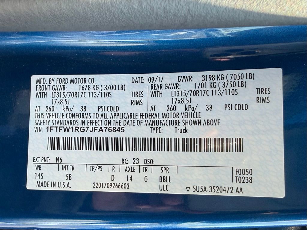 Used 2018 Ford F150 Raptor w/ Equipment Group 802A Luxury image 32