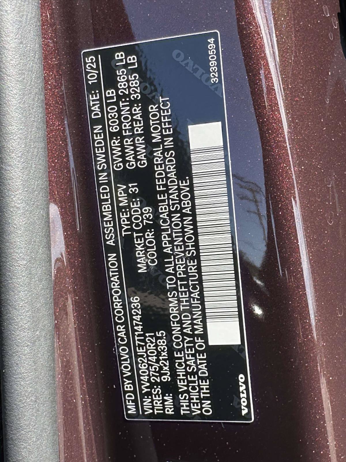 Used 2026 Volvo XC90 B6 Plus w/ Protection Package AWD/4WD image 37