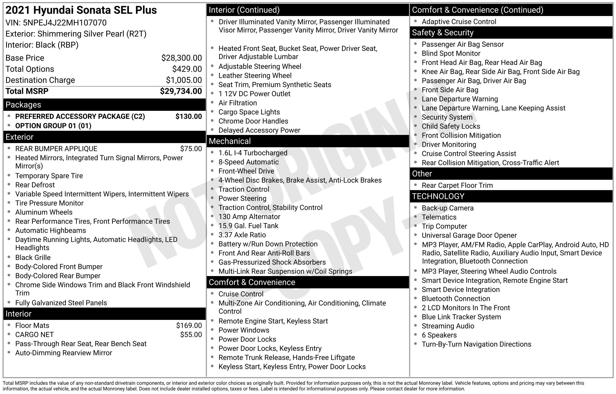 Used 2021 Hyundai Sonata SEL Plus w/ Preferred Accessory Package FWD video 2