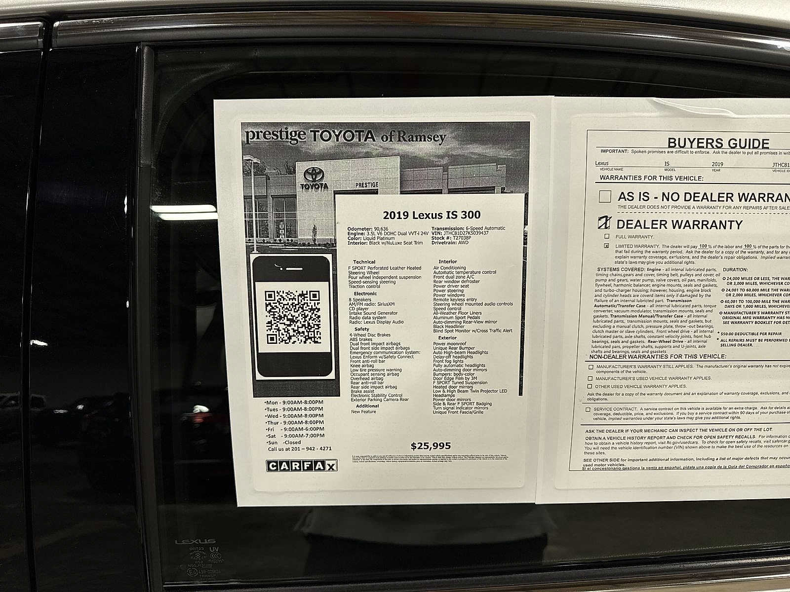 Used 2019 Lexus IS 300 F Sport w/ F Sport Package AWD/4WD image 12