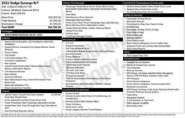 Used 2022 Dodge Durango R/T AWD/4WD image 4