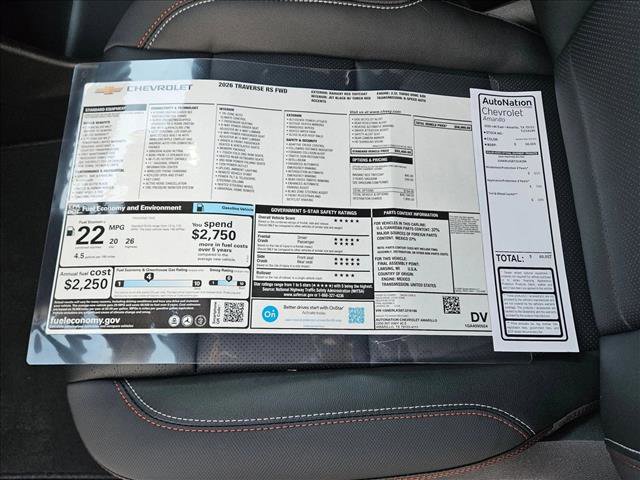 New 2026 Chevrolet Traverse RS image 19