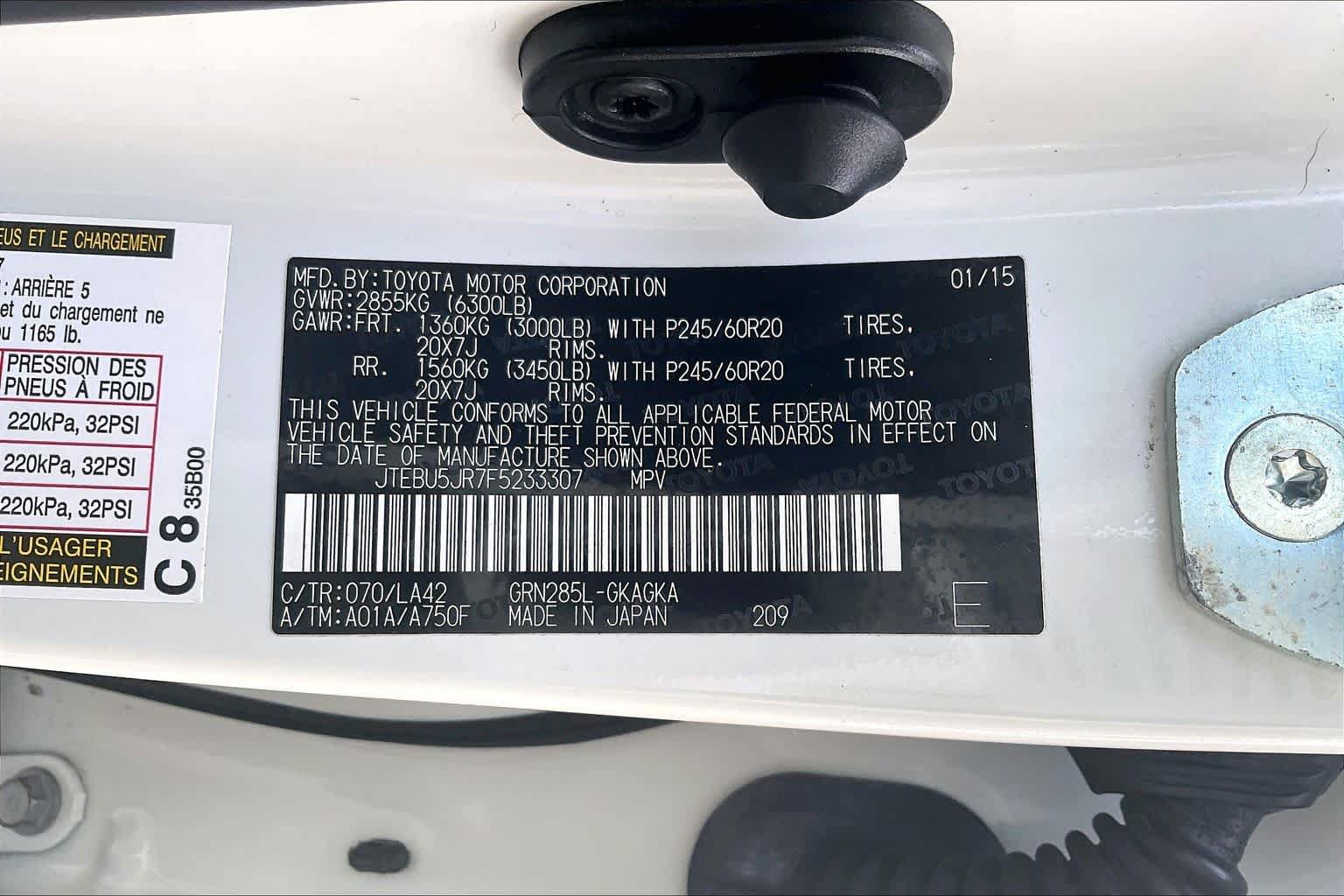 Used 2015 Toyota 4Runner Limited AWD/4WD image 38