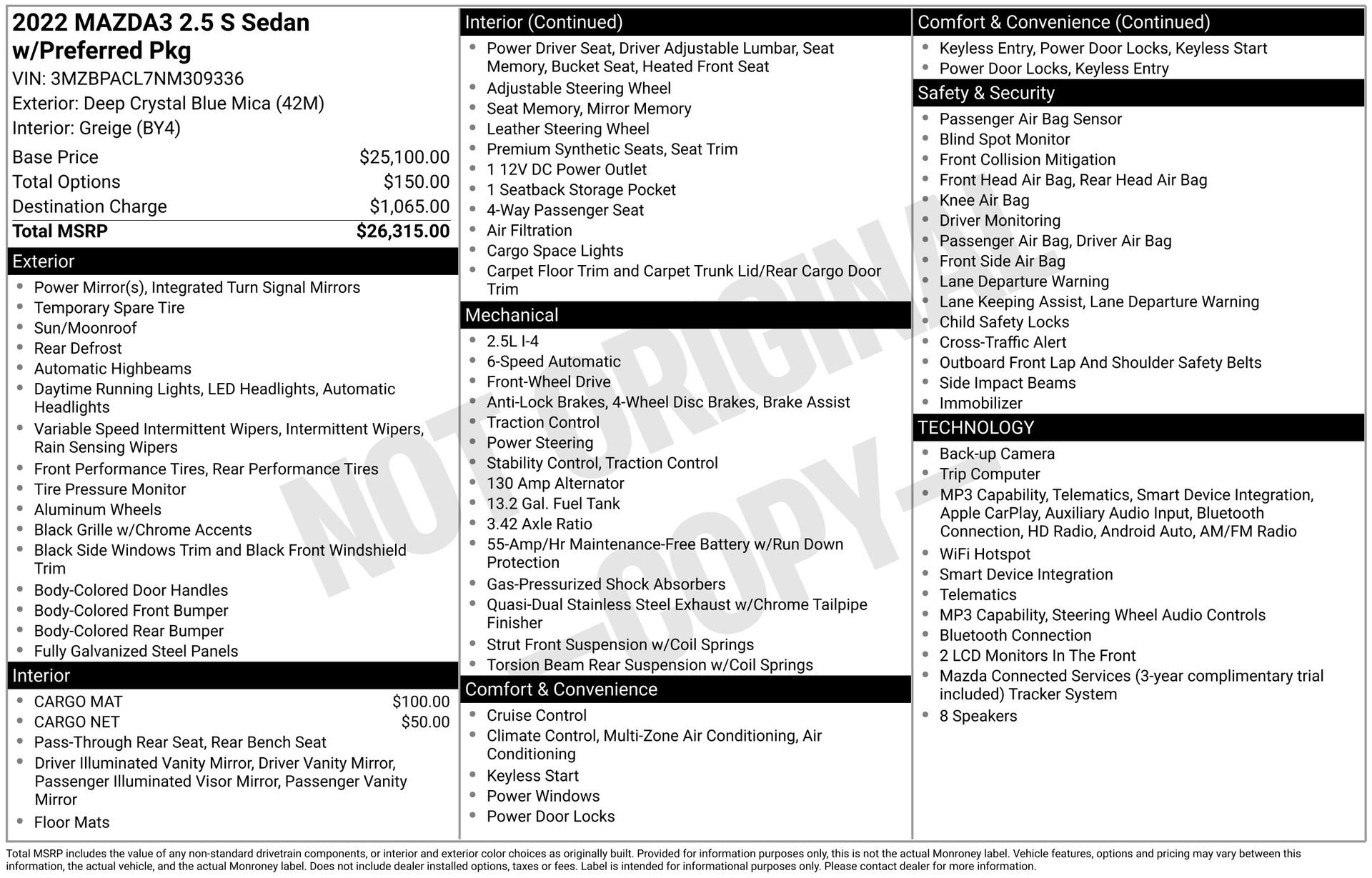 Used 2022 MAZDA MAZDA3 s FWD image 21