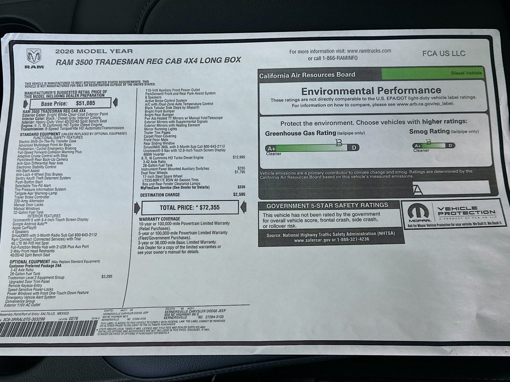 New 2026 RAM 3500 Tradesman AWD/4WD image 20