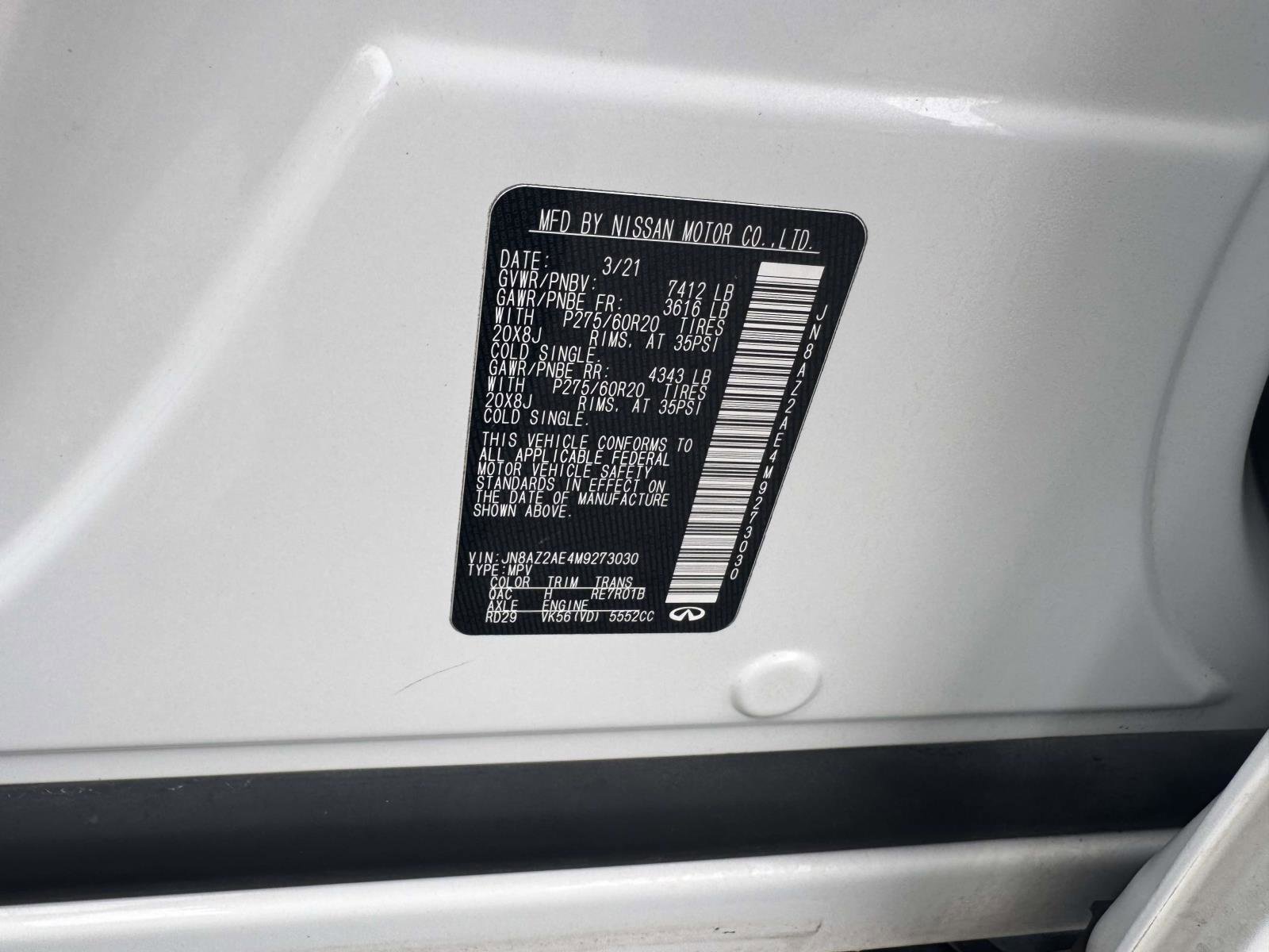 Used 2021 INFINITI QX80 Luxe w/ Cargo Package image 22