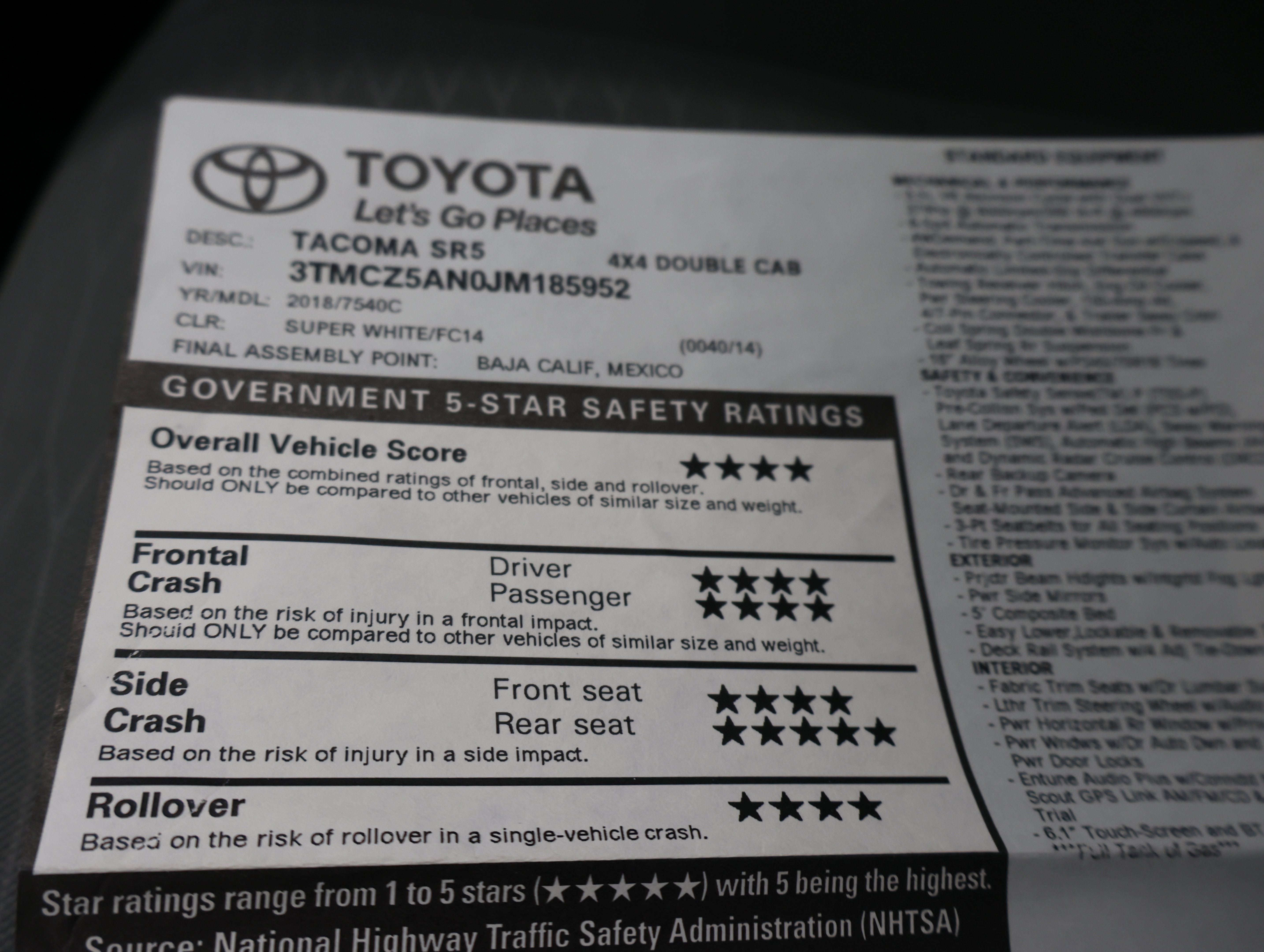 Used 2018 Toyota Tacoma SR5 AWD/4WD image 45