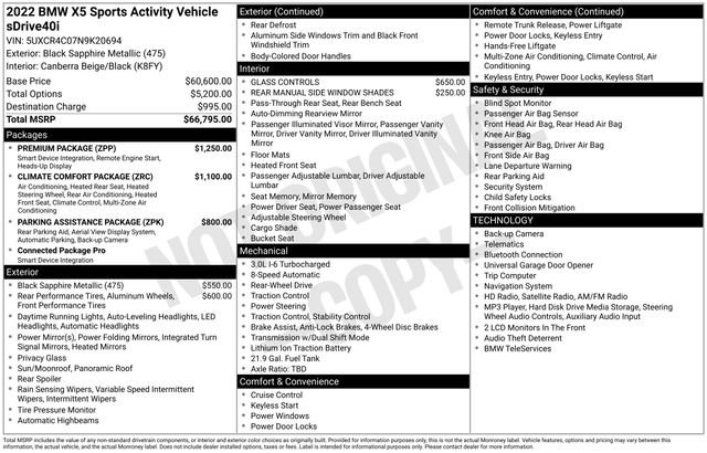 Used 2022 BMW X5 sDrive40i w/ Premium Package RWD image 4