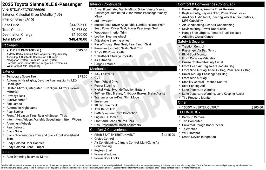 Used 2025 Toyota Sienna XLE w/ XLE Plus Package FWD image 38