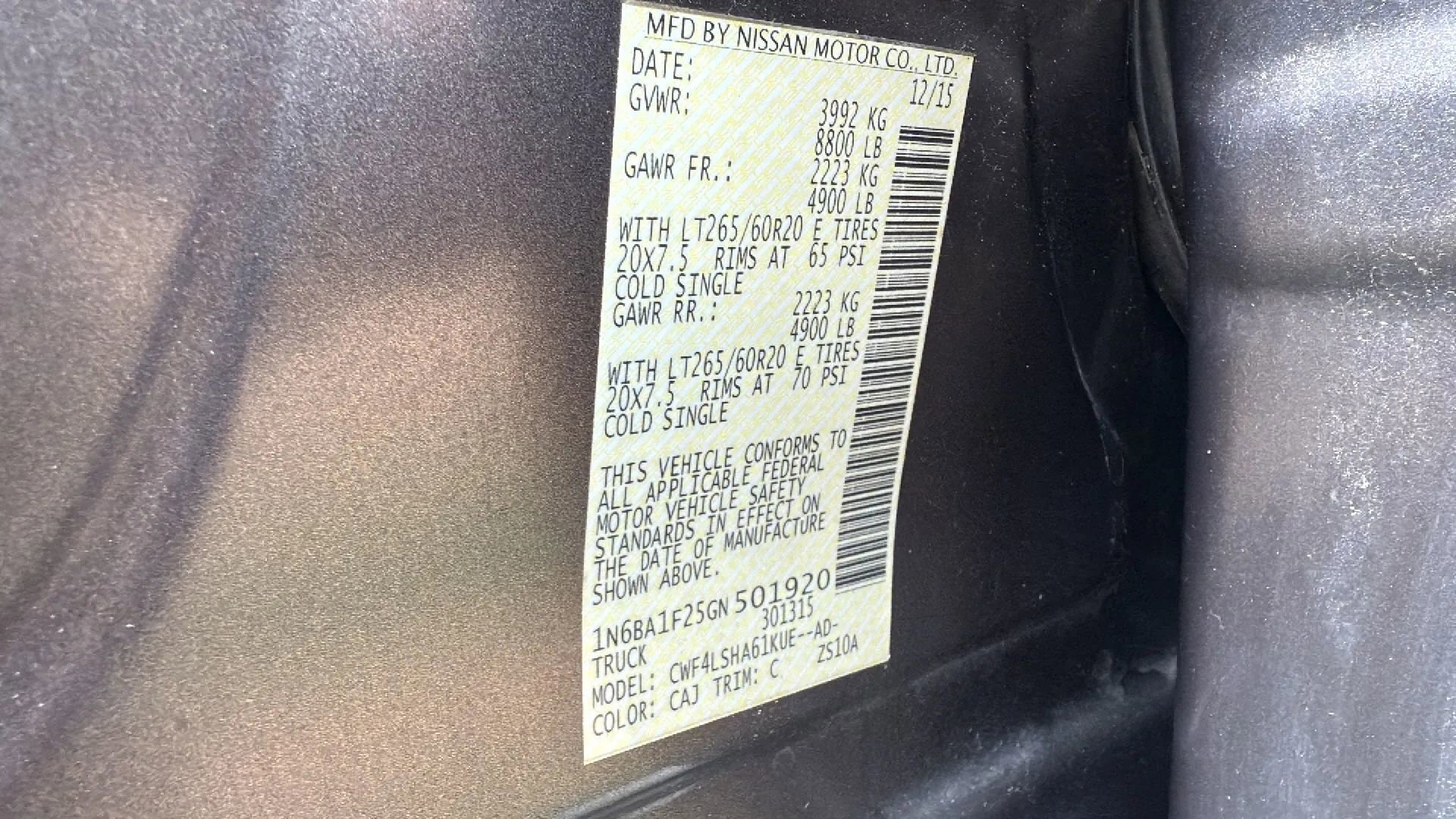 Used 2016 Nissan Titan SV RWD image 45