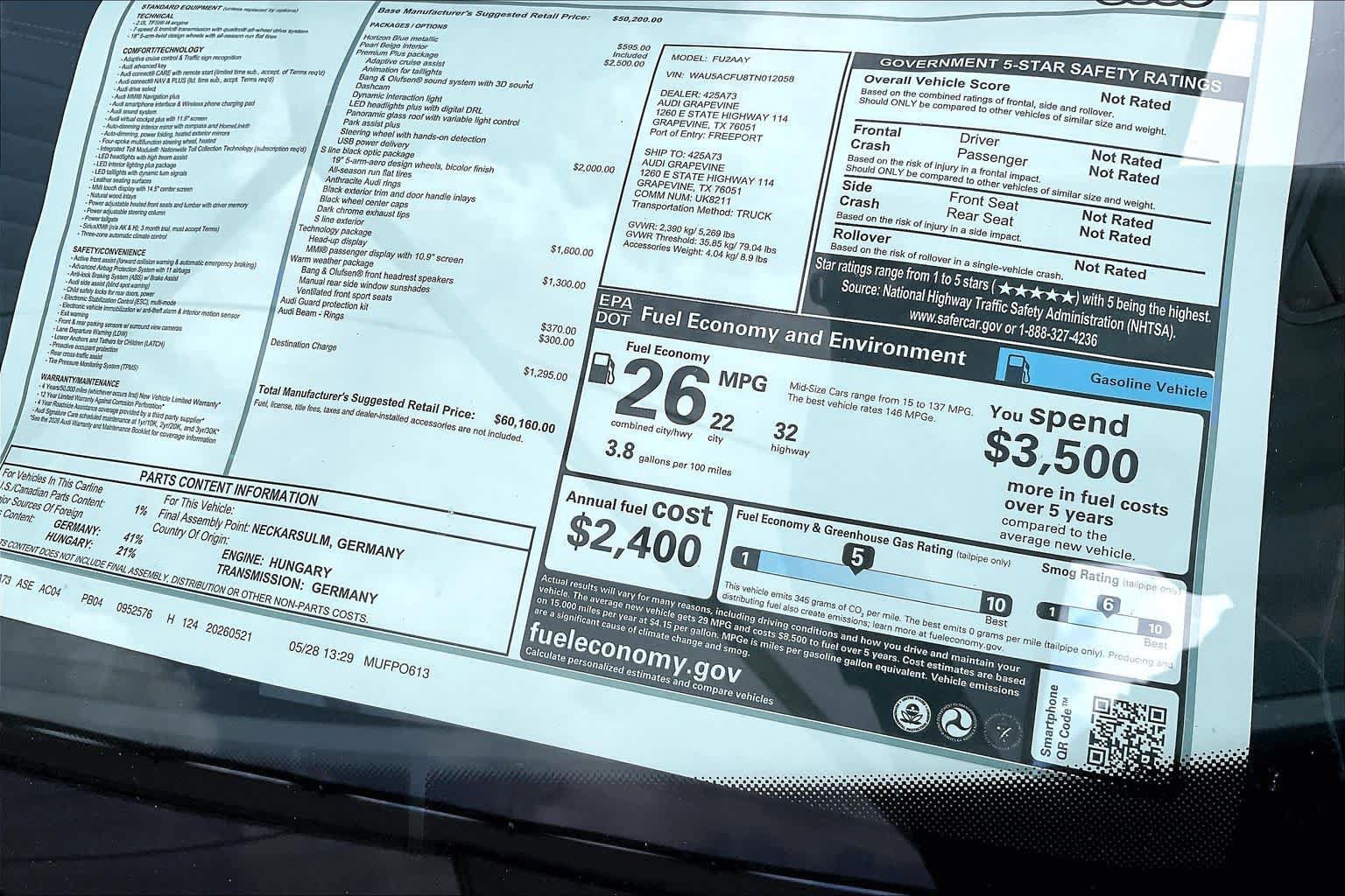 New 2026 Audi A5 Premium Plus w/ Premium Plus Package AWD/4WD image 19