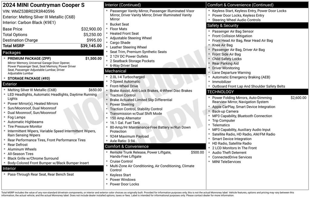 Used 2024 MINI Cooper Countryman S w/ Premium Package FWD image 37